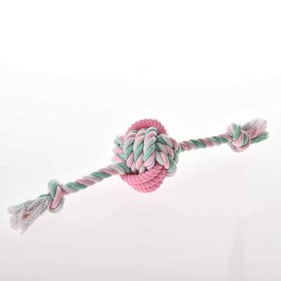 Cheap Hot Sale Puppy Dog Chew Toy cotton rope toy ball with TPR